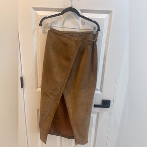 Banana Republic 100% Suede Wrap Skirt